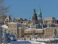 Old port of Montreal, covered in snow Royalty Free Stock Photo