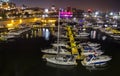 Old Port in Montreal at night Royalty Free Stock Photo