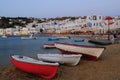 Old port at mykonos island , cyclades , Greece Royalty Free Stock Photo