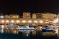 Old port at night. Dubrovnik. Croatia Royalty Free Stock Photo