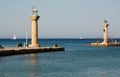 Old port on Rodos Royalty Free Stock Photo