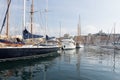 Old Port Sailboats and Houseboat Royalty Free Stock Photo