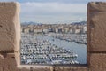 Old port (vieux port) of Marseille viewed from Fort Saint-Jean, France, Europe Royalty Free Stock Photo