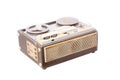 Old portable reel to reel tube tape-recorder Royalty Free Stock Photo