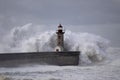 Lighthouse under storm Royalty Free Stock Photo