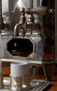 Old Portuguese hot coffee machine