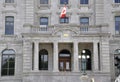 Quebec, 28th June: Old Post Office Building details from Old Quebec City in Canada Royalty Free Stock Photo