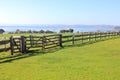 Old post and rail fence with gates Royalty Free Stock Photo