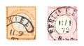 Old post stamps Royalty Free Stock Photo