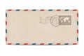 Old postage envelope with stamps