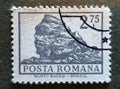 Old postage stamp from Romania circa 1972 shows the Sfinx - Bucegi mountains Royalty Free Stock Photo