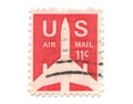 Old postage stamp from USA 11 cent Royalty Free Stock Photo