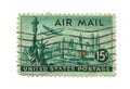 Old postage stamp from USA 15 cents Royalty Free Stock Photo