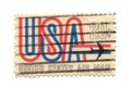 Old postage stamp from USA 21 cent Royalty Free Stock Photo