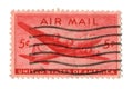 Old postage stamp from USA 5 cents Royalty Free Stock Photo