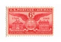 Old postage stamp from USA six cent Royalty Free Stock Photo