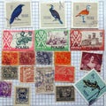 Old Postage Stamps, Poland and Portugal Royalty Free Stock Photo