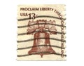 Old postage stamps from USA 13 cents Royalty Free Stock Photo