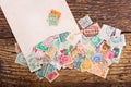 Old postage stamps Royalty Free Stock Photo