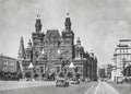 Old postcard. Red Square. The building of the historical museum. Moscow Royalty Free Stock Photo