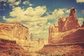 Old postcard from Wild West, retro toned photo. Royalty Free Stock Photo