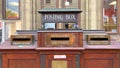 Old posting boxes in Oxford - OXFORD, UK - JUNE 10, 2022