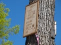 An Old Posting Tree With Medals,Ribbons and Post