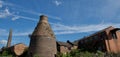 Panorama of the Bottle kiln landscape Royalty Free Stock Photo