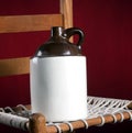 Old Pottery Jug on Chair Royalty Free Stock Photo