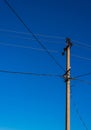 Old power line. Royalty Free Stock Photo