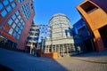 Old power station EC1 in Lodz by fisheye lens - revitalized buildings and machines - EC1 Science and Technology Center Royalty Free Stock Photo