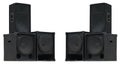 Old powerful stage concerto audio speakers isolated Royalty Free Stock Photo