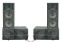 Old powerful stage concerto audio speakers isolated over white Royalty Free Stock Photo