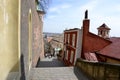 Old Prague castle steps Royalty Free Stock Photo