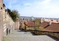Old Prague castle steps Royalty Free Stock Photo