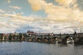 Old Prague,Charles bridge in early morning