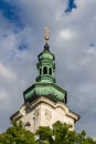 Old Prague, close-up on towers of The Strahov Monastery, Czech Republic