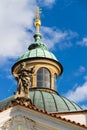 Old Prague, close-up on towers of The Strahov Monastery, Czech Republic