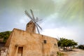 Old Preserved Windmill in Majorca, Spain Royalty Free Stock Photo