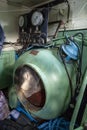 old pressure chamber to stabilize the pressure on board the boat Royalty Free Stock Photo