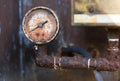 Old pressure gauge rusty Royalty Free Stock Photo