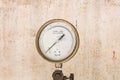 Old pressure indicator in factory Royalty Free Stock Photo