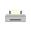 Old printer icon, flat style Royalty Free Stock Photo