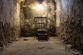 Old prison cell. Solitary confinement in a prison for dangerous criminals Royalty Free Stock Photo