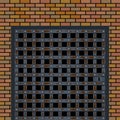 Old prison door in the wall