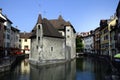 Annecy city, Thiou canal and old prison, Savoy, France Royalty Free Stock Photo