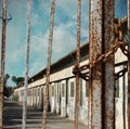 Old prison with rusted bars Royalty Free Stock Photo