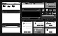 Old Programs Monochrome Set Royalty Free Stock Photo