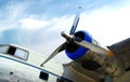 Old propeller airplane engine Royalty Free Stock Photo