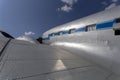 Old propeller airplane in Hungary